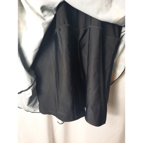 One Piece Skirted Swimsuit Black with Orange Fruit Print XXL - Picture 9 of 13